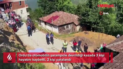 Ordu’da otomobil şarampole devrildi: 3 ölü, 2 yaralı