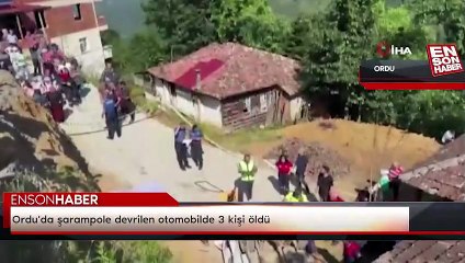 Ordu'da şarampole devrilen otomobilde 3 kişi öldü