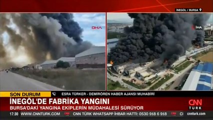 Bursa'da büyük fabrika yangını
