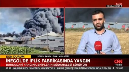 Bursa'da büyük fabrika yangını