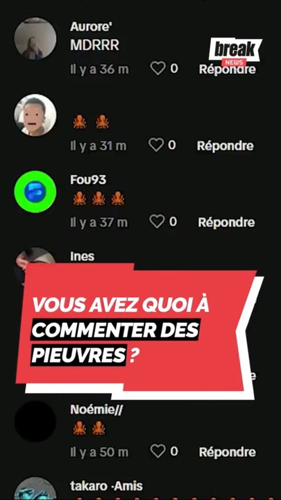 Vous avez quoi à commenter des pieuvres ?