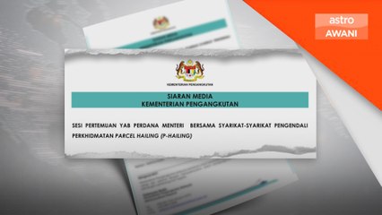 Syarikat pengendali p-hailing dipanggil bertemu PM Selasa depan