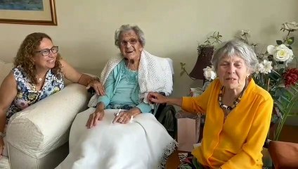Portsmouth's Emma Smith celebrating her 105th birthday