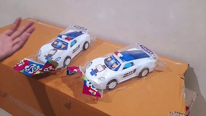 Unboxing and Review of Friction Powered City Guard Police Car With Light for kids gift