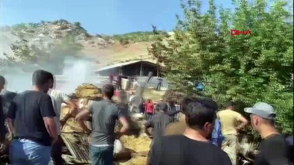 2 granges sont devenues inutilisables dans l'incendie d'Elazig
