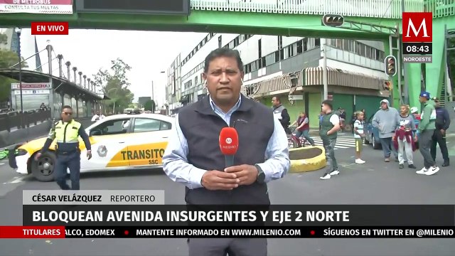 Familiares de un joven que fue atropellado, bloquean avenida Insurgentes y eje 2 Norte en la CdMx