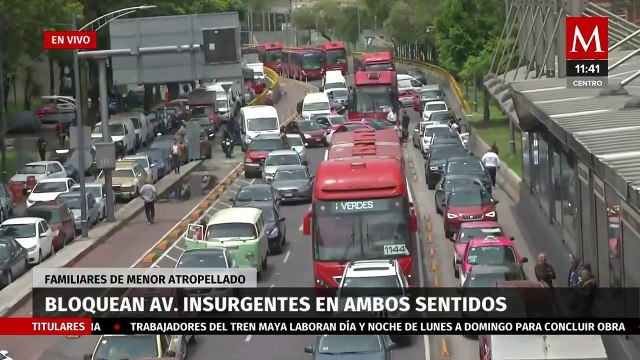Bloquean avenida Insurgentes en ambos sentidos; familiares de menor atropellado intensifican protesta