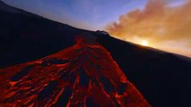 Survol du volcan Litli Hrútur par un drone