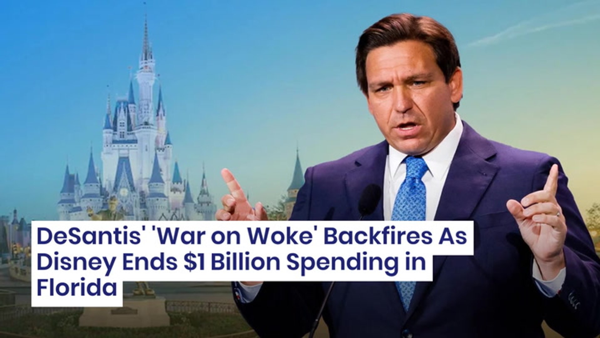 DeSantis' 'War on Woke' Backfires As Disney Ends $1 Billion Spending in  Florida – Controversial Policies Spur Convention Cancellations, Tourism  Downturn, and Struggles for Local Businesses - video Dailymotion
