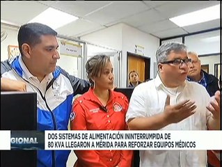 Gobierno Nacional refuerza equipos médicos del edo. Mérida con sistema de alimentación ininterrumpida
