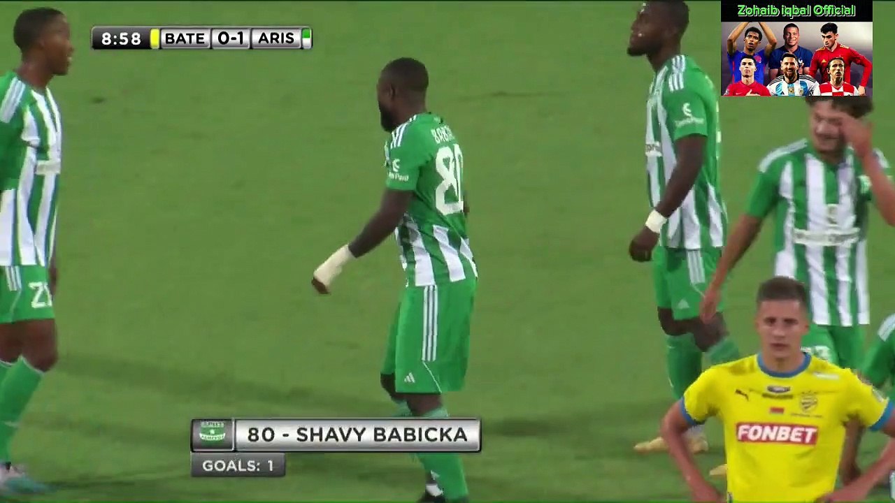 Bate vs Aris 3-5 Highlights Champions league Qualification 2023/24