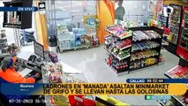 Saquean minimarket en Callao: 'manada' de delincuentes roba golosinas y demás productos del local