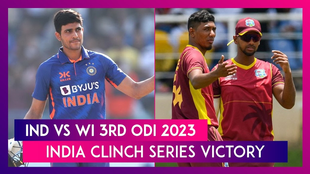 IND vs WI 3rd ODI 2023 Mukesh Kumar, Batters Help India Clinch Series Victory video Dailymotion