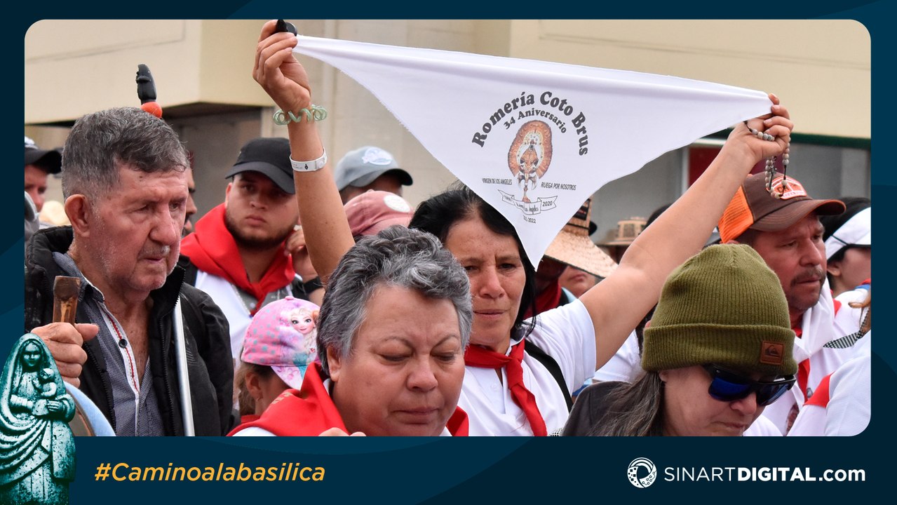 Llegada de los Romeros de Coto Brus a la Basílica de Los Ángeles 2023