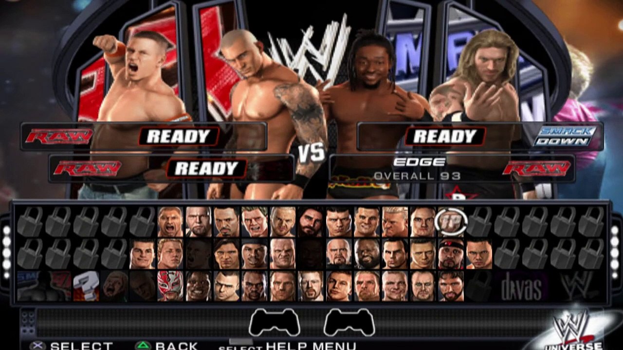 SmackDown vs RAW John Cena & Rey Mysterio vs Cody Rhodes & Luke Gallows PS2 GamePlay