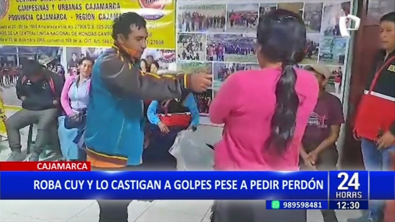 Cajamarca: a golpes y a latigazos castigaron a un hombre que robó un cuy