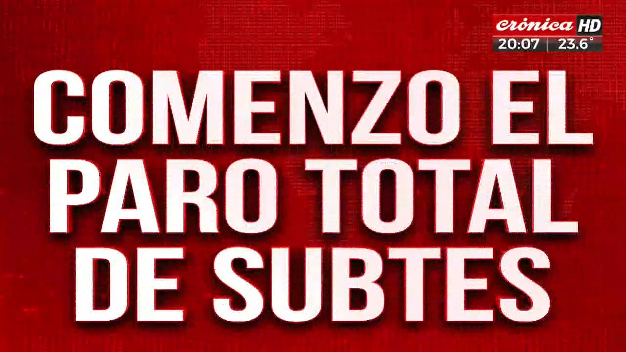 Comenzó el paro total de subtes