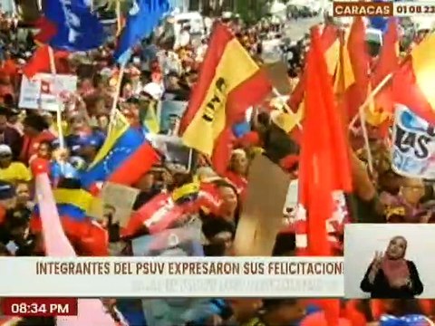 Integrantes del PSUV felicitan a VTV por su 59° Aniversario