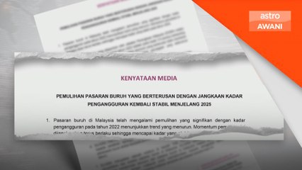 Kadar pengangguran dijangka stabil pada 2025