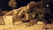 Hatay'da depremlerde ağır hasar alan bina çöktü