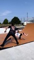 Girl at Skating Park Collides With Another Skateboarder
