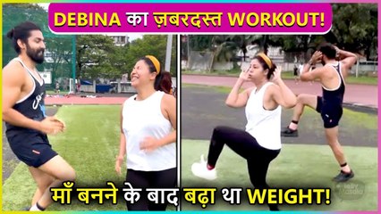 Debina Bonerjee Takes Fitness Challenge, Does Hardcore Workout With Husband Gurmeet