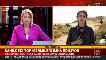 Şile'de denizde bulunan top mermileri imha ediliyor