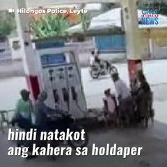 Holdaper na may baril, tiklop sa matapang na kahera! | GMA News Feed
