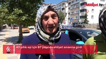 43 yıllık eşi için 67 yaşında ehliyet sınavına girdi