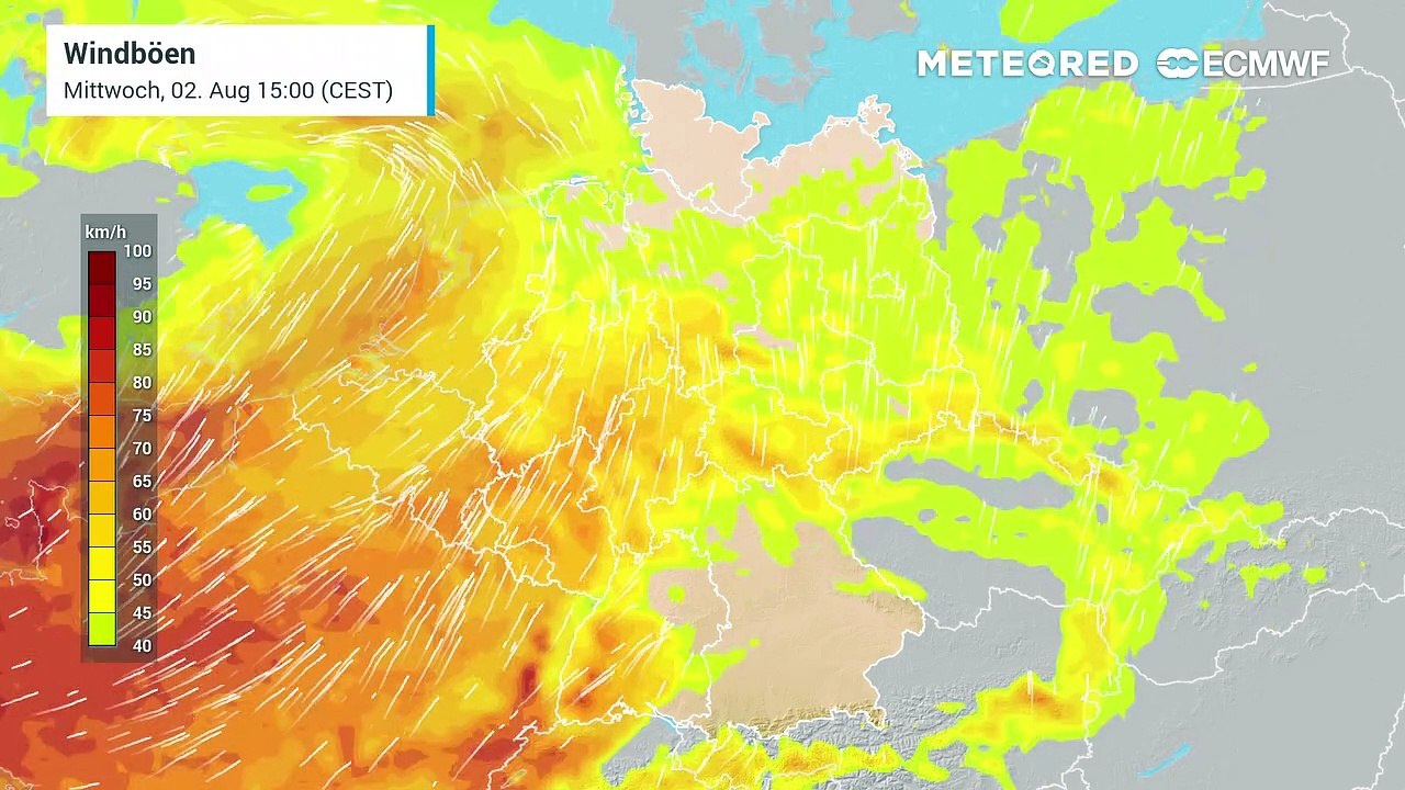 Sturmwarnung für Deutschland! Am Donnerstag (3. August) kommt es zu Sturmböen! Das kann gefährlich werden!