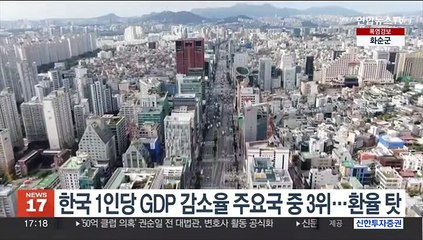 한국 1인당 GDP 감소율 주요국 중 3위…환율 탓
