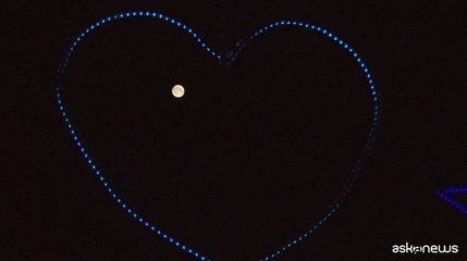 La Superluna dello Storione vista dal nord-est della Siria