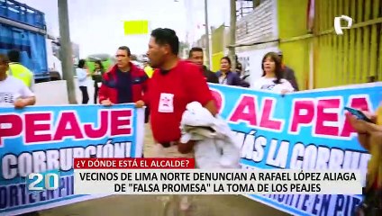 Download Video: Vecinos de Lima Norte exigen pronunciamiento de Rafael López Aliaga sobre peajes