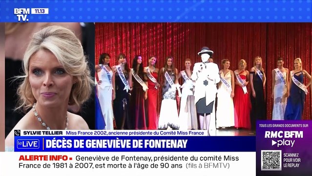 Je ne pensais pas être si émue : En larmes, Sylvie Tellier rend hommage à Geneviève de Fontenay sur BFM TV.