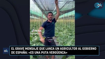 El grave mensaje que lanza un agricultor al Gobierno de España: «Es una puta vergüenza»