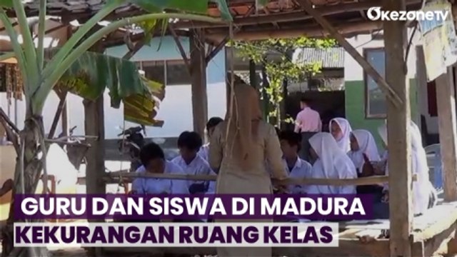 Puluhan Guru dan Siswa di Madura Lakukan Kegiatan Belajar Mengajar di Teras Warga