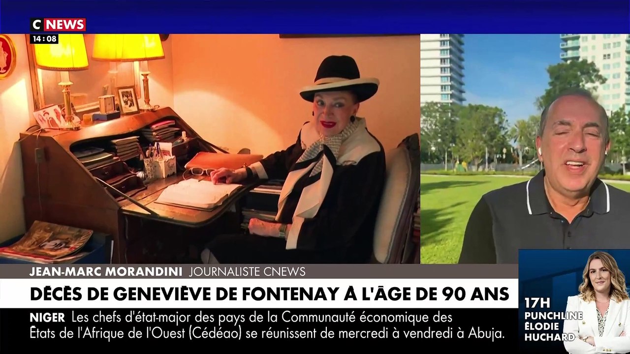 Décès de Geneviève de Fontenay - L'hommage de Jean-Marc Morandini sur CNews : "C'était cette grand-mère qui râle tout le temps, dit parfois des énormités, mais qu'on adore et à qui on en veut jamais..."