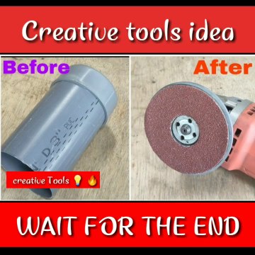 how to make a sandpaper grinding wheel from a pvc pipe #creative #tools #tooltips #tips #tools