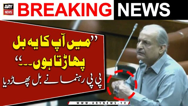 PPP Leader Raza Rabbani Nay Bill Phar Diya - ARY News