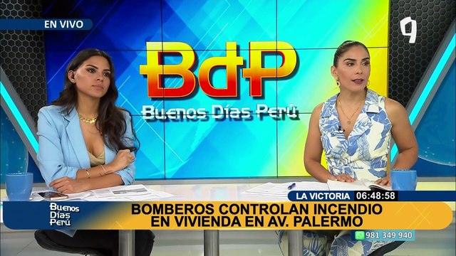 Bomberos controlan incendio en un edificio de La Victoria