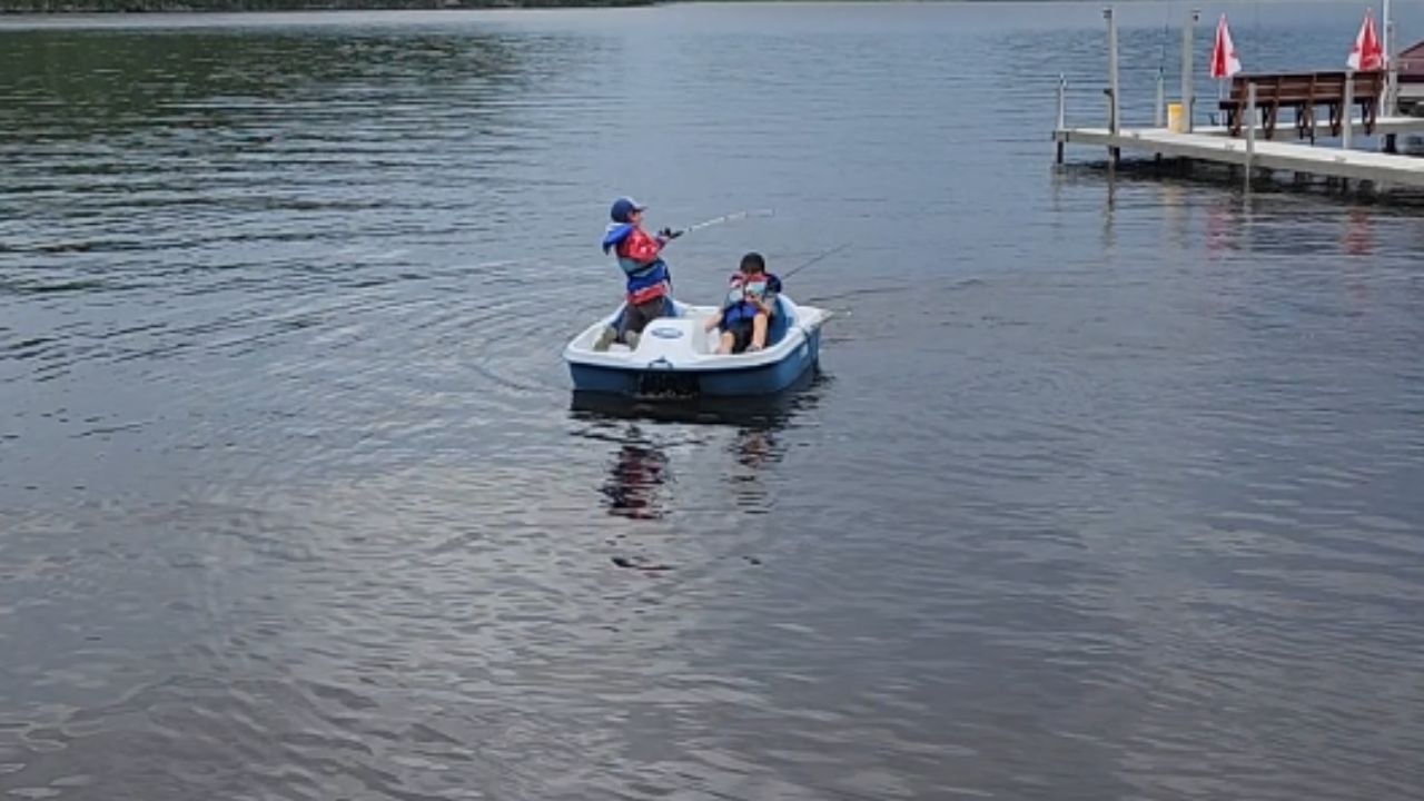 Dynamic duo setting unreachable brother goals during fun-filled fishing adventure