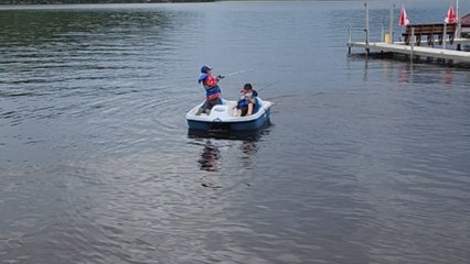 Dynamic duo setting unreachable brother goals during fun-filled fishing adventure