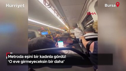 Metroda eşini bir kadınla görünce sinirlendi! 'O eve girmeyeceksin bir daha'