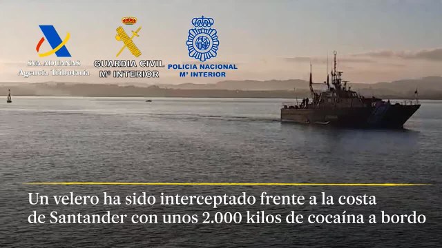 Un barco con bandera de Reino Unido y 2.000 kilos de cocaína, interceptado en la costa de Santander