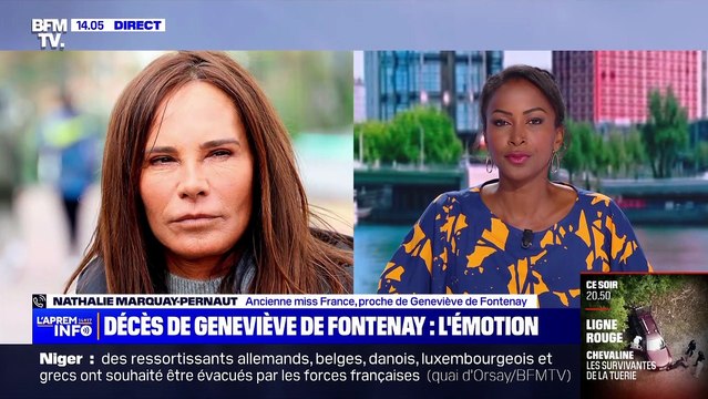 Nathalie Marquay rend hommage à Geneviève de Fontenay.