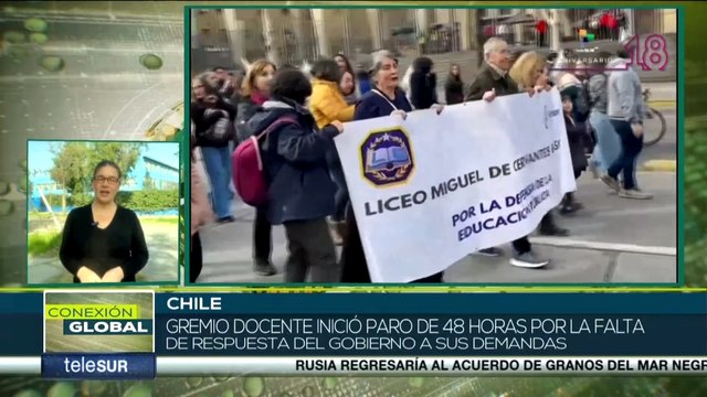 Profesores chilenos arrancarán paro nacional de 48 horas