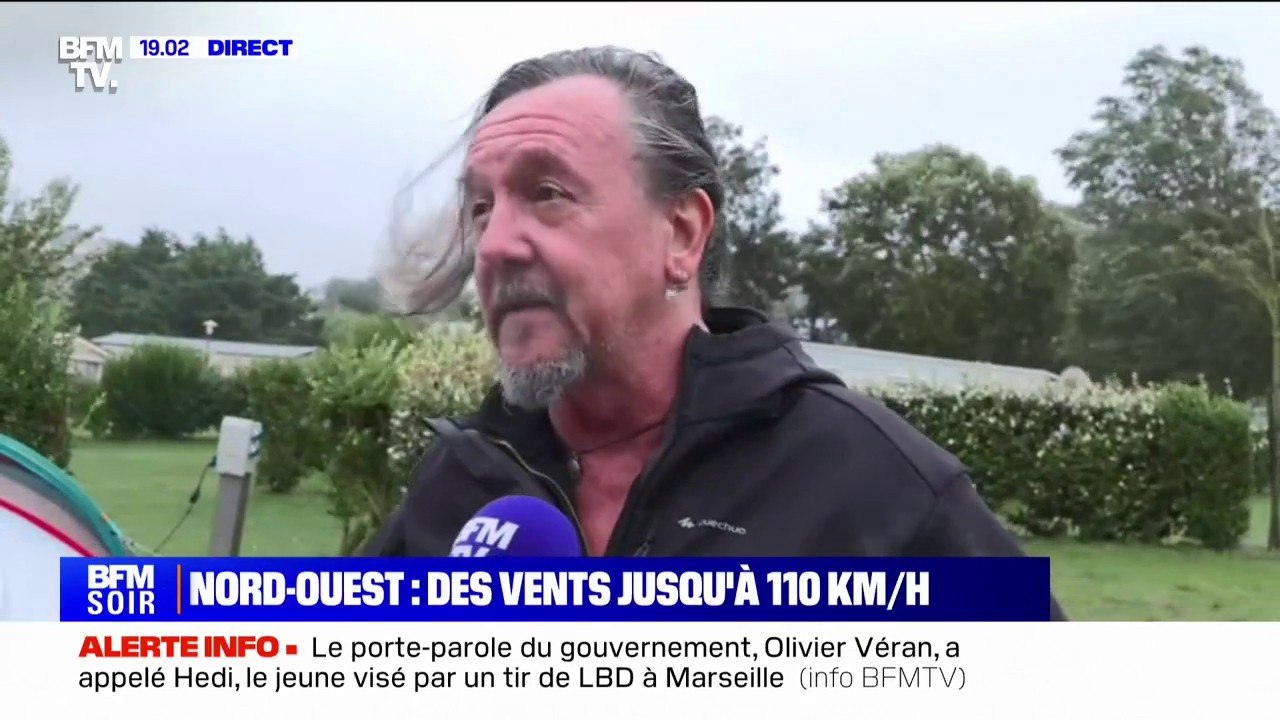 Coup de vent dans l'Ouest: "Nous n'avons jamais eu ça à cette période de l'année", témoigne le gérant du camping municipal de Donville-les-Bains (Manche)