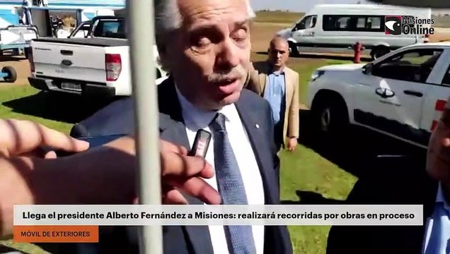 Llega el presidente Alberto Fernández a Misiones realizará recorridas por obras en proceso