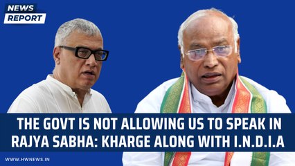 The govt is not allowing us to speak in Rajya Sabha: Kharge along with I.N.D.I.A | Derek O'Brien