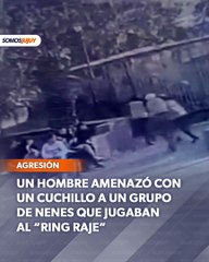 Un hombre amenazó a niños con un cuchillo